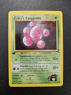 Pokemon 1st Edition Gym Heroes Erika's Exeggcute 77/132 NEAR MINT - Image 1