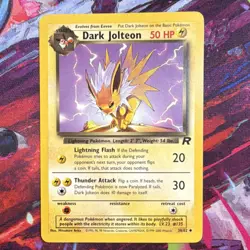 Pokemon Dark Jolteon Team Rocket Rare Regular Stage 1 50 HP 38/82 English - Image 1