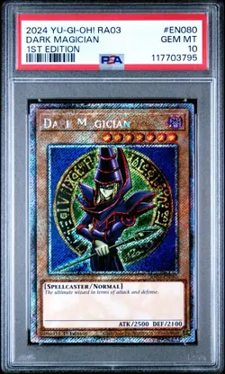 PSA 10 Dark Magician Platinum Secret Rare Quarter Century Bonanza Yugioh Card - Image 1