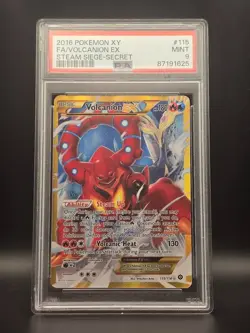 2016 Pokemon - XY Steam Siege - Volcanion EX 115/114 Secret Rare - PSA 9 - Image 1