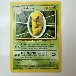 Pokemon Kakuna 33/102 BS Base Set Unlimited LP/NM - Image 1