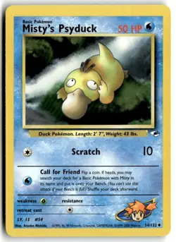 2000 Pokemon - Gym Heroes Misty’s Psyduck #54/132 - Image 1