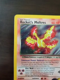 Pokemon Rocket's Moltres Gym Heroes Unlimited 12/132 Holo Rare - Image 3
