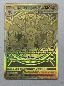 Pokemon TCG Mega Evolution Mega Lucario ex #188/132 Mega Hyper Rare - MINT! - Image 1