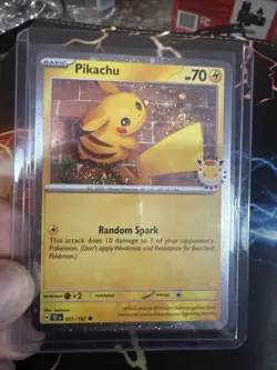 Pikachu 051/162 Pokemon Day 2026 30th Anniversary Stamped Promo Pokemon TCG NM - Image 1