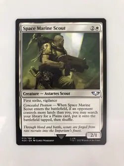 Space Marine Scout MTG Magic the Gathering Card NM Near Mint Warhammer 40K - Image 1
