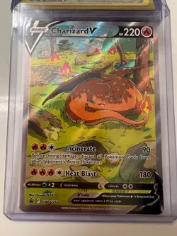 Pokemon TCG Charizard v SWSH260 Sword & Shield Promo Card Near Mint Condition - Image 1