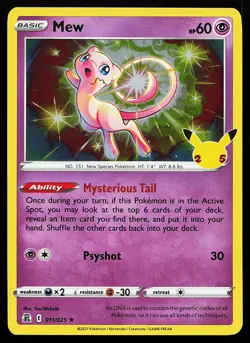 Mew 011/025 Holo Rare Celebrations Pokemon Card - Image 1