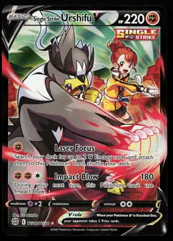 Single Strike Urshifu V TG18/TG30 Ultra Rare Brilliant Stars Pokemon Card - Image 1