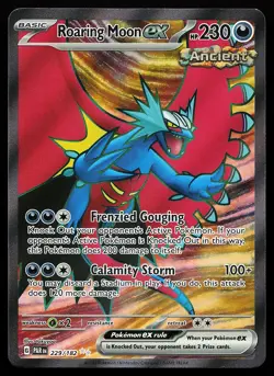 Roaring Moon ex 229/182 Ultra Rare Paradox Rift Pokemon Card - Image 1