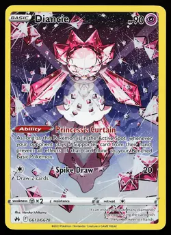 Diancie GG13/GG70 Ultra Rare Crown Zenith Galarian Gallery Pokemon Card - Image 1