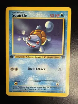 Squirtle 68/82 Common 1st Edition Team Rocket Pokemon Card - Image 1