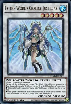 Ib The World Chalice Justiciar - Emblazoned Ultra 1st Ed. BLMM-EN089 NM YuGiOh - Image 1
