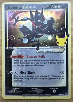 Pokemon Greninja Star Holo Promo Card SWSH144 Celebrations NM - Image 1
