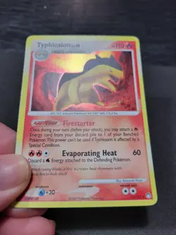MP *SWIRL* Typhlosion Holo Rare Card 16/123 Mysterious Treasures - Image 5