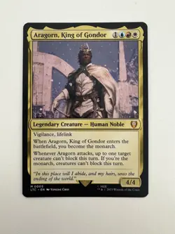 Aragorn King of Gondor MTG Magic the Gathering Card NM Near Mint LTC - Image 1