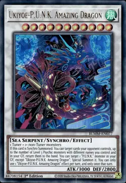 Ukiyoe-P.U.N.K. Amazing Dragon - Emblazoned Ultra 1st Ed BLMM-EN077 NM YuGiOh - Image 1