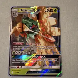 Pokemon Decidueye GX 12/149 SM Base Set Ultra Rare Full Art Holo Card 240 HP - Image 1