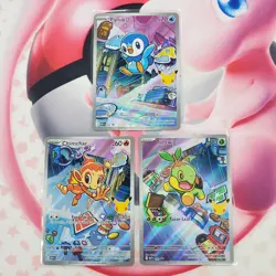 Piplup 042 + Chimchar 041 + Turtwig 040 - First Partner Pokemon Cards - #L321 - Image 1