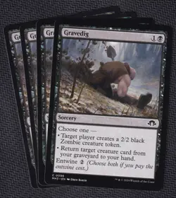 x4 Gravedig C MTG Modern Horizons 3, M/NM, English, Regular - Image 1