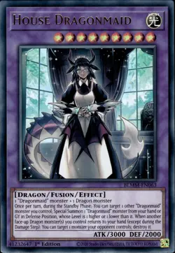 House Dragonmaid - Emblazoned Ultra Rare 1st Edition BLMM-EN063 - NM - YuGiOh - Image 1