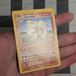 Arcanine OC Miscut Error Pokemon Card Base Set 23/102 - Image 4