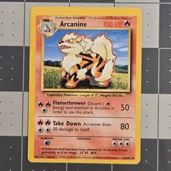 Arcanine OC Miscut Error Pokemon Card Base Set 23/102 - Image 5