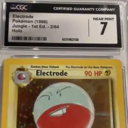 Pokemon Electrode 2/64 Jungle 1st Edition 1999 CGC 7 Holo - Image 1