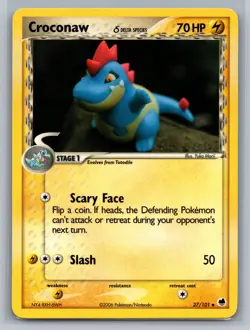Croconaw (Delta Species) Dragon Frontiers #27/101 Uncommon Pokemon Card - Image 1