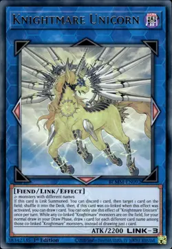 Knightmare Unicorn - Emblazoned Ultra Rare 1st Edition BLMM-EN092 - NM - YuGiOh - Image 1