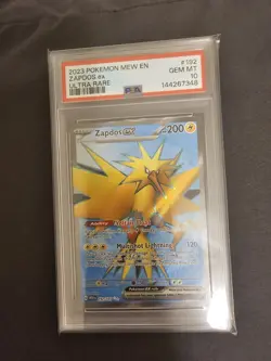 2023 Pokemon English Zapdos Ex PSA 10 #192 Ultra Rare - Image 1