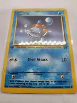 Squirtle 68/82 1st Edition Team Rocket WOTC Pokemon Card LP - Image 1