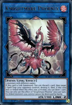 Knightmare Phoenix - Emblazoned Ultra Rare 1st Edition BLMM-EN091 - NM - YuGiOh - Image 1