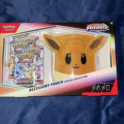 Pokemon TCG Prismatic Evolutions Accessory Pouch Special Collection Box Sealed - Image 1