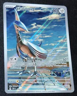 Pokemon TCG Skarmory 209/191 Surging Sparks Illustration Rare Holo NM - Image 4