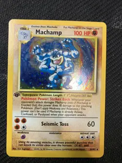 Pokemon TCG Machamp Holo Rare 1st Edition Lp+ - Image 1