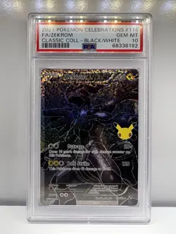 Pokemon TCG Zekrom 114/114 Celebrations Classic Collection PSA 10 - Image 1