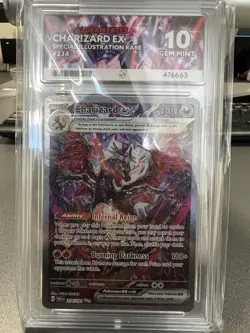 Pokemon TCG Charizard EX 234/091 Ace 10 Graded Card Paldean Fates - Image 1