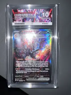 Pokemon TCG Charizard EX 234/091 Ace 10 Graded Card Paldean Fates - Image 2