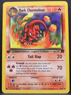 Pokemon ~ Team Rocket 1st Edition ~ Dark Charmeleon ~ Rare ~ NM/LP ~ #32 - Image 1
