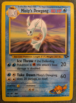 Pokemon Misty's Dewgong 54/132 Gym Challenge HP - Image 1