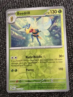 Beedrill 151 Reverse Holo Pokemon TCG 015/165 Scarlet & Violet Rare - Image 1