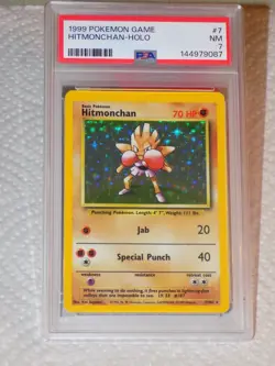 Hitmonchan-PSA 7 NM 1999 Pokemon Game Holofoil #7 - Image 1