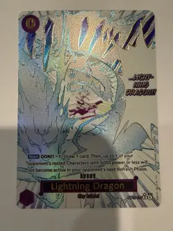 One Piece CCG Lightning Dragon Event Holo Card OP-15 077 - Image 1