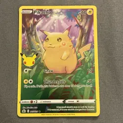 Pokemon Pikachu TCG Holo Rare Card 2021 Celebrations Series 5/25 25th - Image 1