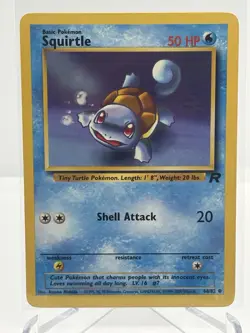Pokemon Squirtle 68/82 Team Rocket WOTC 2000 Vintage Card LP (Raw) - Image 1