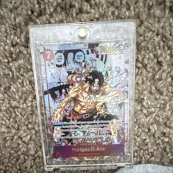 Bandai One Piece Card Game Portgas.D.Ace OP02-013 Foil Alt Art English - Image 1