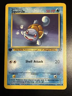 Squirtle 68/82 Common 1st Edition Team Rocket Pokemon Card - Image 1