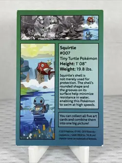 Squirtle Mini Tin Card - Kanto Friends Pokemon 2019 - Image 2