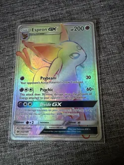 Pokemon Sun & Moon Base Set — Espeon GX Secret Rare 152/149 Near Mint - Image 1